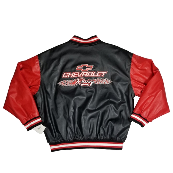 NWT Steve and Barry's Chevrolet Racing Bomber Letterman Jacket Men's Size Large - Picture 4 of 16